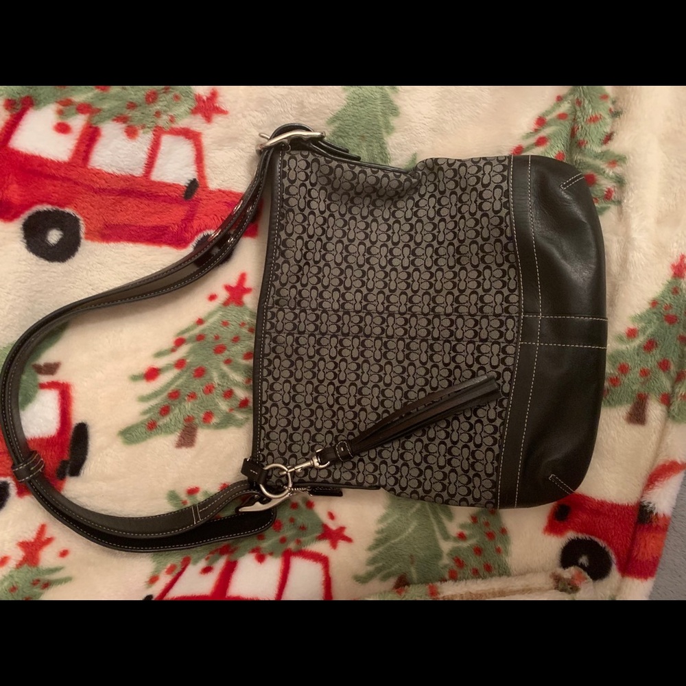 Coach signature black and gray bag